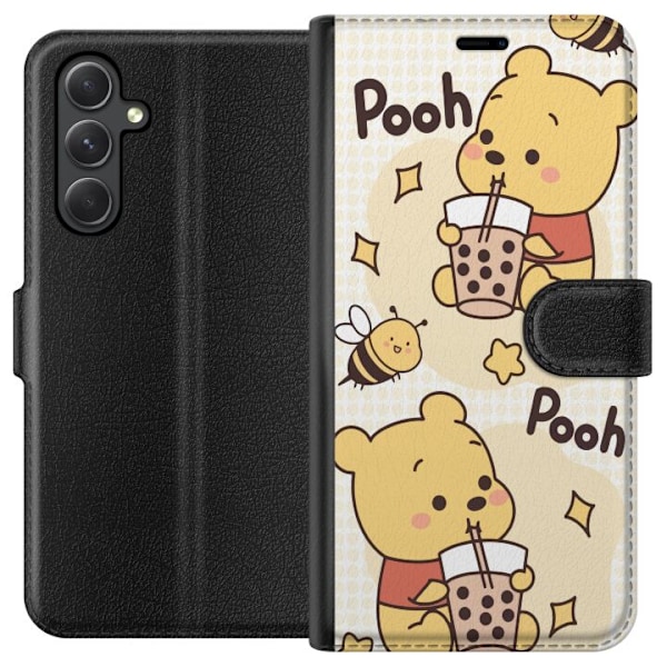 Samsung Galaxy A05s Lompakkokotelo Nalle Pooh - klassinen karhumotiivi uudessa tulkinnassa