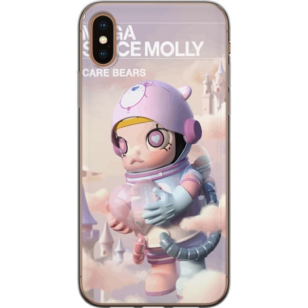 Apple iPhone X Genomskinligt Skal Mega Space Molly Care Bears Series - Share Bear Edition