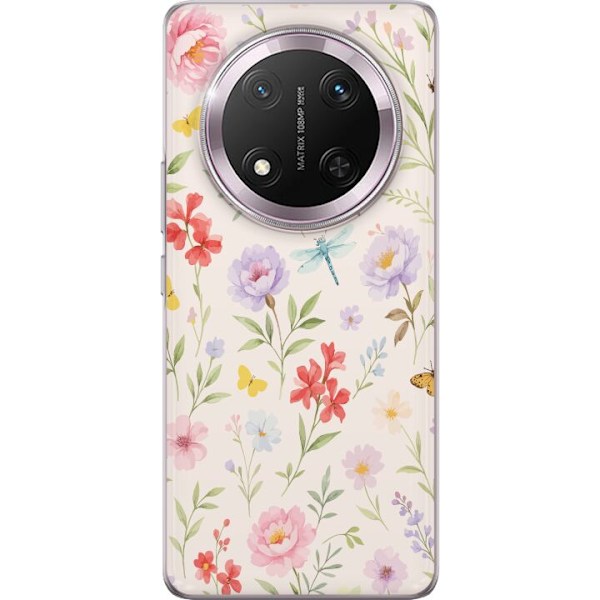 Honor Magic7 Lite Genomskinligt Skal Blommor