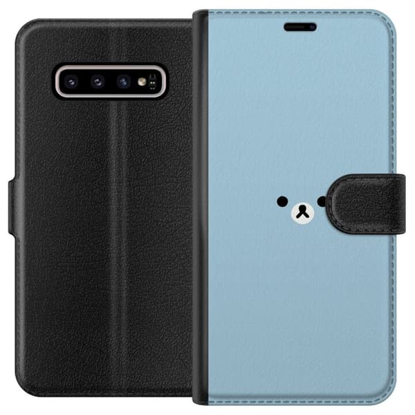 Kompatibelt Lommeboketui til Samsung Galaxy S10+ Blå bamse