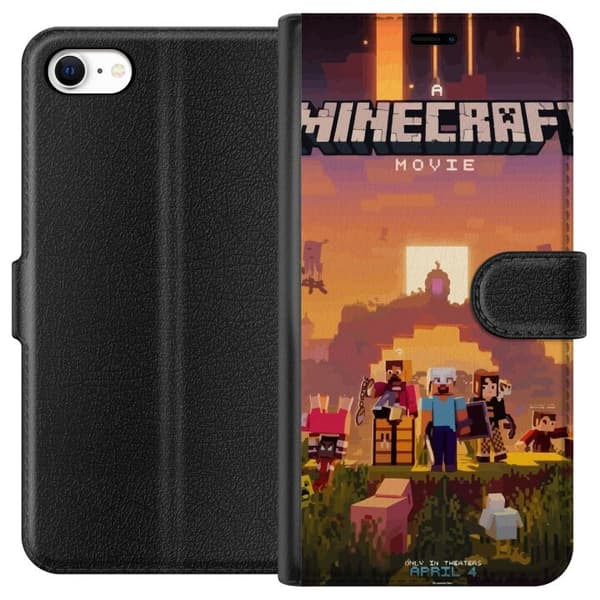 Kompatibelt Plånboksfodral till Apple iPhone 6 Minecraft Pixel-spel Bygg Block
