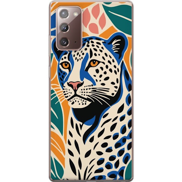 Samsung Galaxy Note20 Gjennomsiktig deksel Majestetisk Leopard