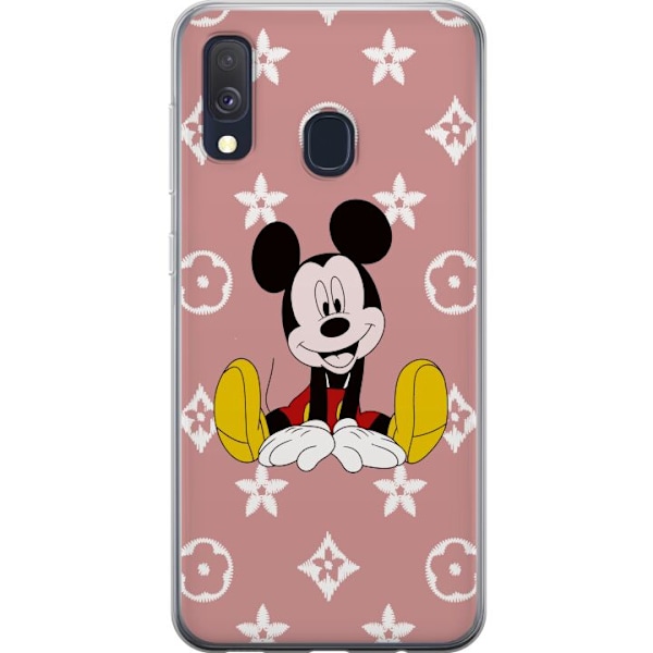 Samsung Galaxy A40 Läpinäkyvä kuori Mickey Mouse