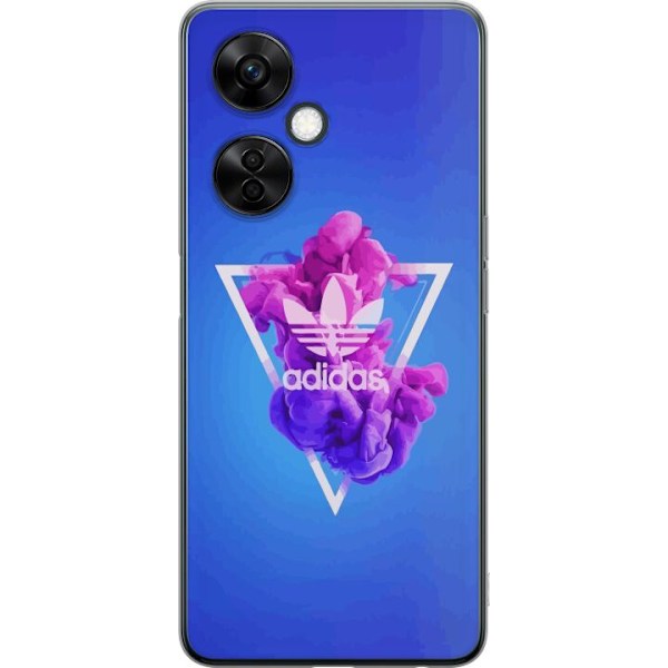 OnePlus Nord CE3 Läpinäkyvä kuori Adidas-inspiroitunut sini