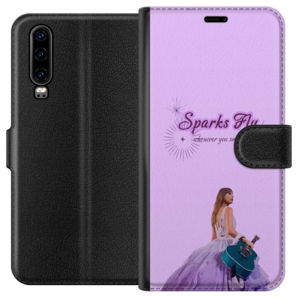 Huawei P30 Tegnebogsetui Taylor Swift - Sparks Fly