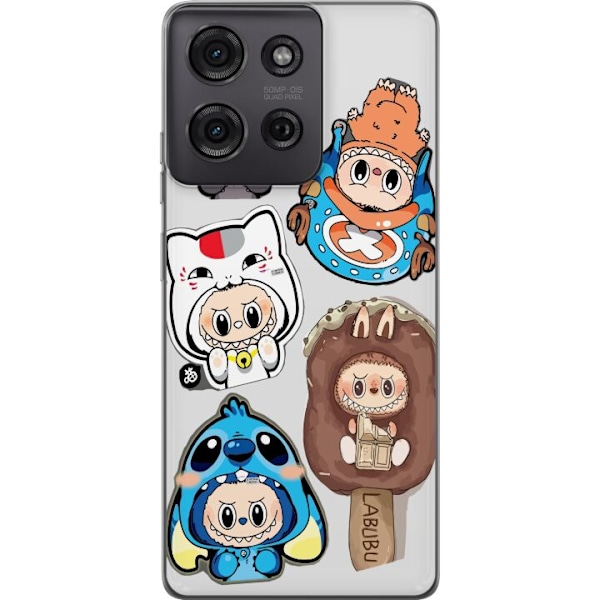 Motorola Moto G75 Läpinäkyvä kuori Labubu hahmokokoelma - P