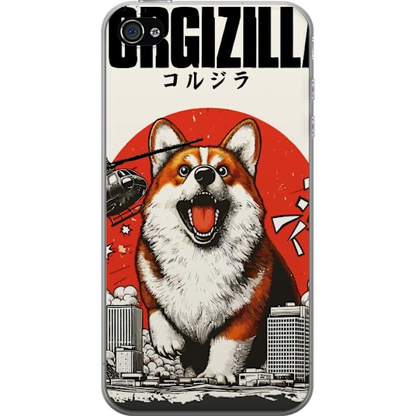 Apple iPhone 4 Gennemsigtig cover Corgizilla
