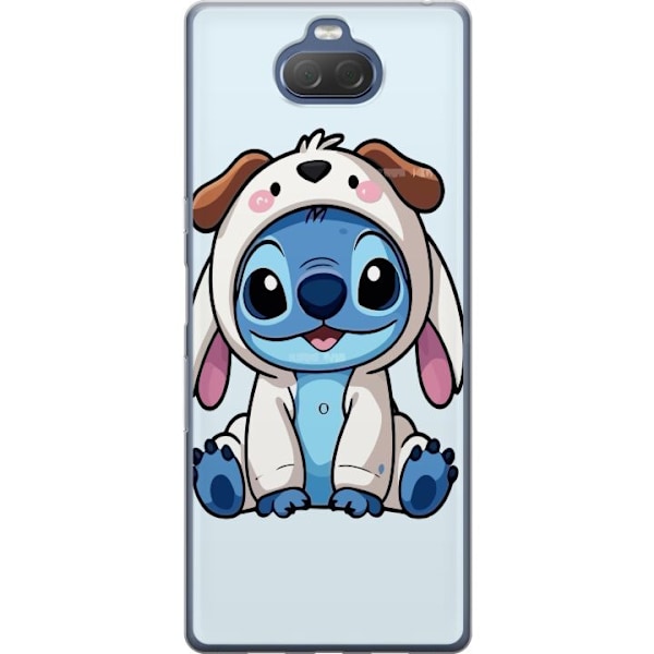 Sony Xperia 10 Plus Gennemsigtig cover Stitch Hundekostume Lilo & Stitch Disney Sjovt Design Blå Udlænding Tegneseriekarakter Populær Børne Disney