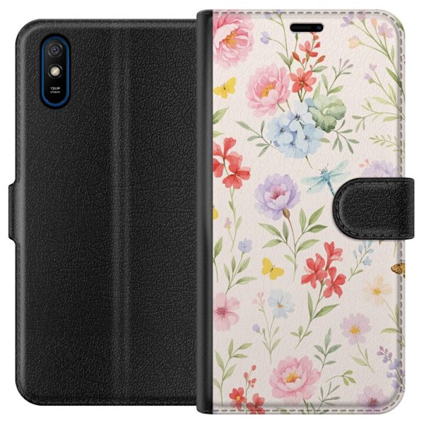 Xiaomi Redmi 9A Plånboksfodral Blommor