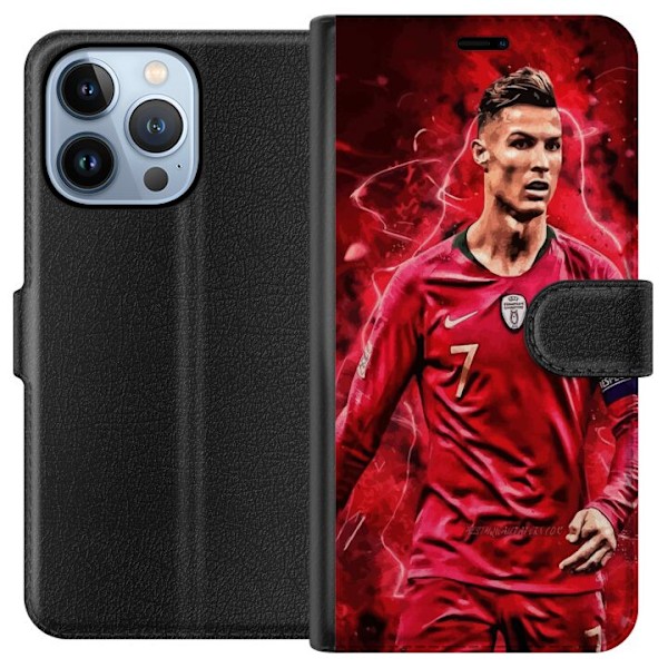 Apple iPhone 13 Pro Tegnebogsetui Ronaldo Færdigheder - CR7 Design for Ægte Fans
