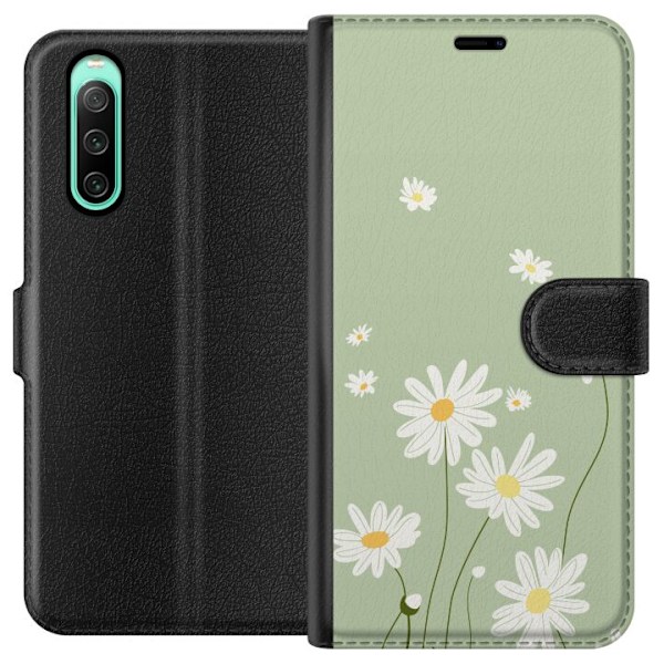 Sony Xperia 10 IV Plånboksfodral Prästkragar – blommigt mönster i svensk sommarstil