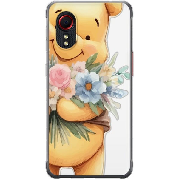 Samsung Galaxy Xcover 5 Läpinäkyvä kuori Nalle Puh kukkien