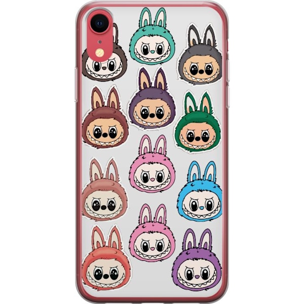Apple iPhone XR Gjennomsiktig deksel Labubu Macaron Monster -