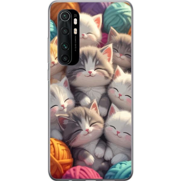 Kompatibelt Mobilskal till Xiaomi Mi Note 10 Lite Sovande kattungar beige