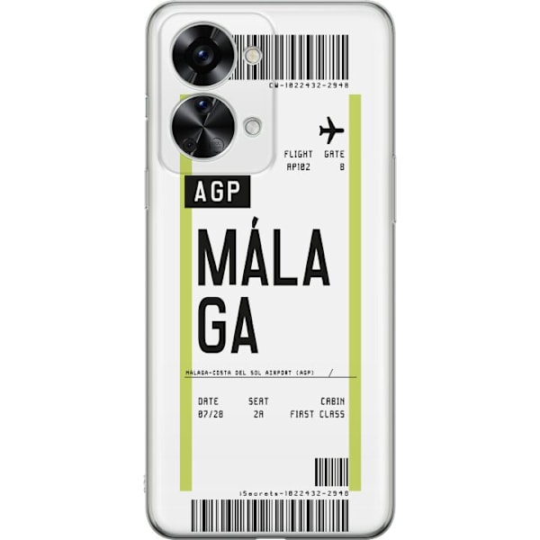 OnePlus Nord 2T Gennemsigtig cover Malaga