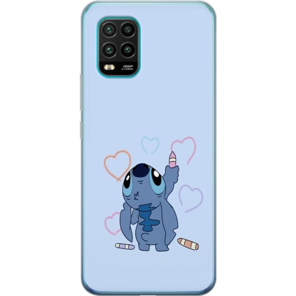 Xiaomi Mi 10 Lite 5G Läpinäkyvä kuori Stitch Sydämet