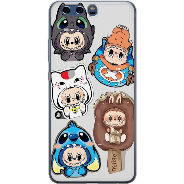 Huawei P10 Gennemsigtig cover Labubu figur samling - Pop Mart Labubu The Monsters i farverigt design