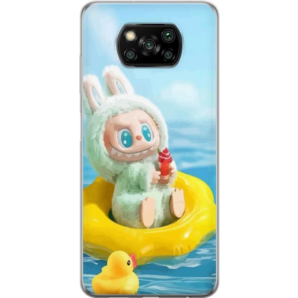 Xiaomi Poco X3 NFC Läpinäkyvä kuori Labubu Stripe Attack - Raidat kohtaavat hirviöt