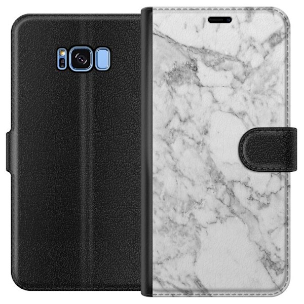 Samsung Galaxy S8 Tegnebogsetui Marmor Hvid