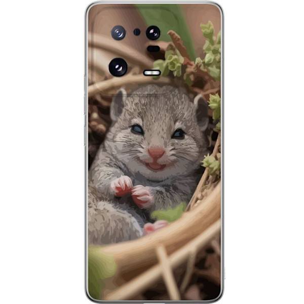 Xiaomi 13 Pro Läpinäkyvä kuori Rotta Hymyilevä Eläinaihe Kaupunkikuva Urban Graafinen Suunnittelu Suosittu Hauska Motiivi Taide Tyyli