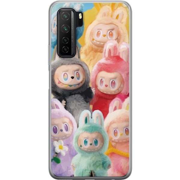 Huawei P40 lite 5G Genomskinligt Skal Labubu Sketch Style –