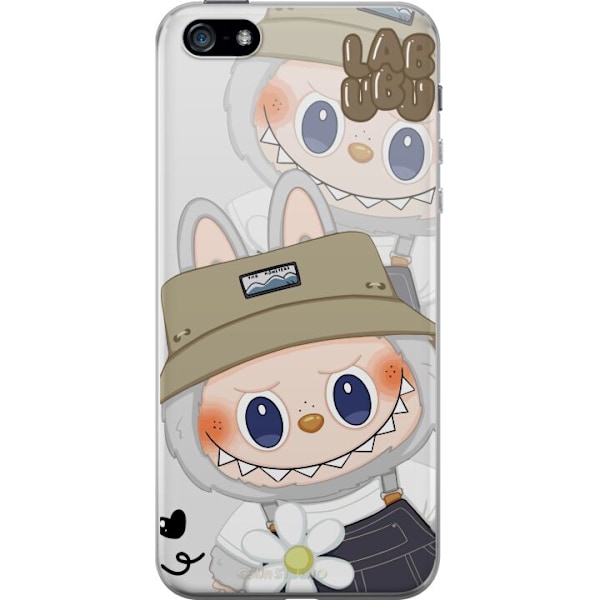 Apple iPhone 5 Gennemsigtig cover Labubu Minimal Mood - Enkel og stilren monsterdesign