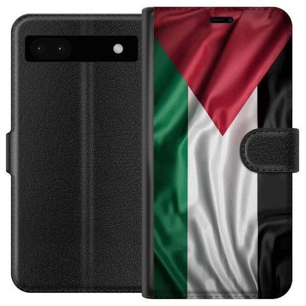 Google Pixel 6a Lompakkokotelo Palestiinan lippu – ikoninen vapauden symboli punaisessa, mustassa, valkoisessa ja vihreässä