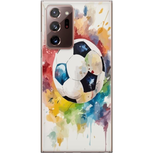Samsung Galaxy Note20 Ultra Genomskinligt Skal Fotboll