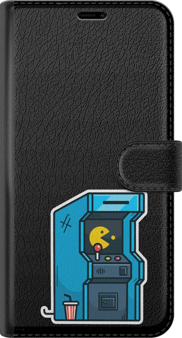 Kompatibelt Plånboksfodral till Apple iPhone 17 Pro Blå arkadmaskin - Blått motiv med retro-arkadspel. blå