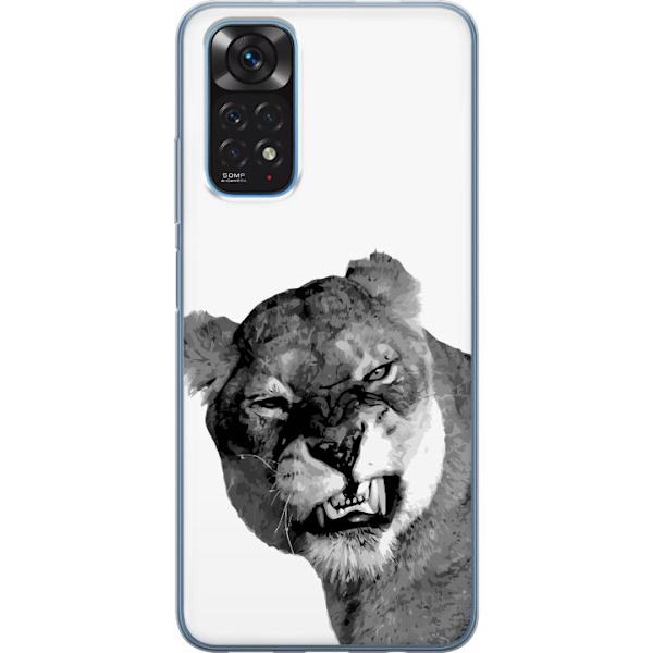 Xiaomi Redmi Note 11S Läpinäkyvä kuori Leijona Taiteellinen Eläinaihe Afrikkalainen Tyyli Viidakon Tunnelma Graafinen Suunnittelu Kotikoristeet El