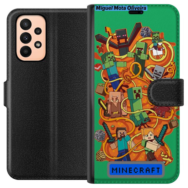 Samsung Galaxy A23 Tegnebogsetui Minecraft