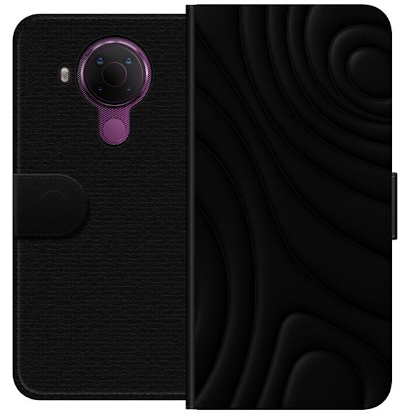 Nokia 5.4 Lompakkokotelo Tummat Aallot