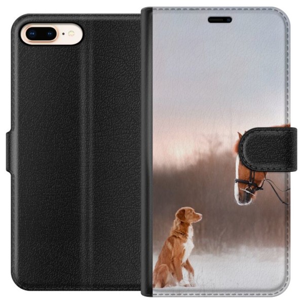 Apple iPhone 7 Plus Tegnebogsetui Hest & Hund