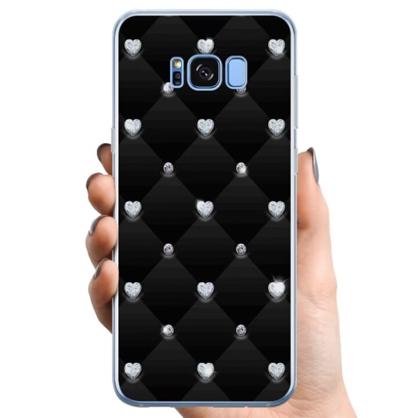 Samsung Galaxy S8+ TPU Mobilcover Diamant Hjerte