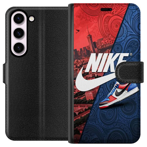 Samsung Galaxy S23 Lompakkokotelo  Nike Logo Punainen Sininen Lenkkarit Tyyli Urheilu Muoti Suosittu Swoosh Kuviointi Harjoitusvaatteet Graafinen Ikon