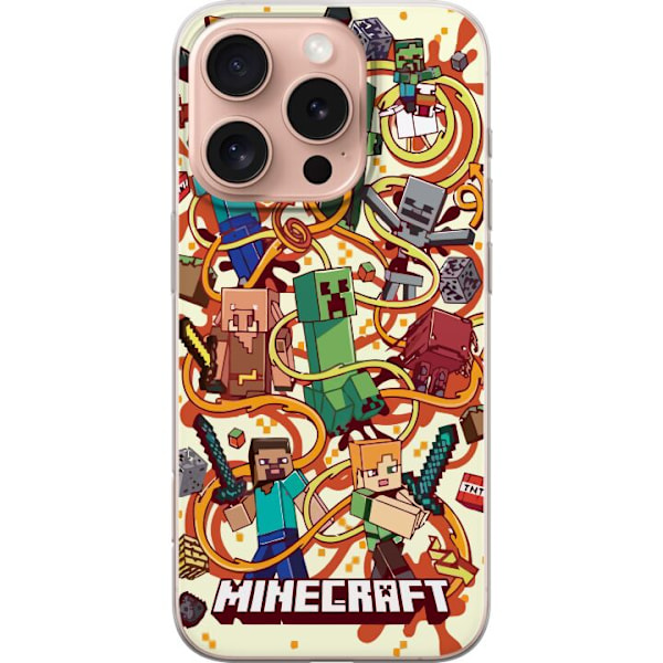 Apple iPhone 16 Pro Gennemsigtig cover Minecraft