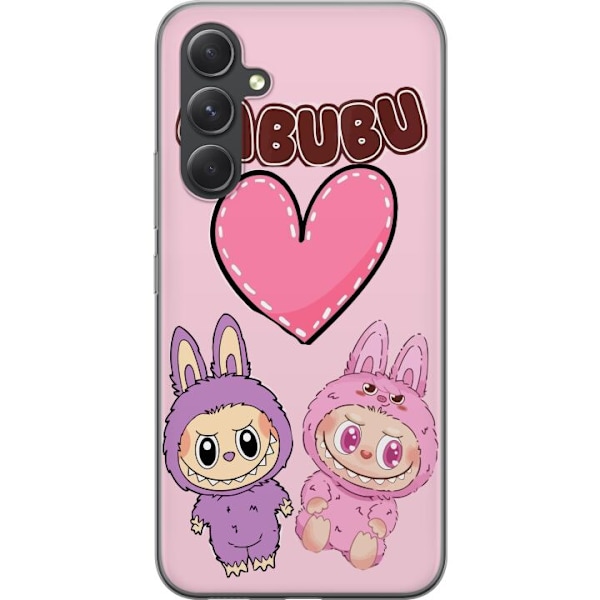 Samsung Galaxy S24+ Gennemsigtig cover Labubu Pink Monster