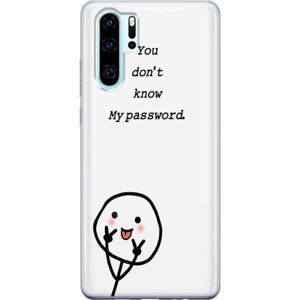Huawei P30 Pro Genomskinligt Skal You Don’t Know My Password – edgy textmotiv med attityd