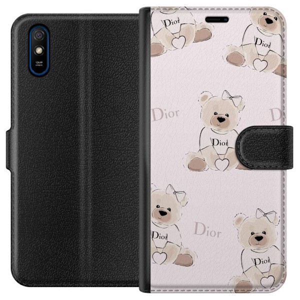 Xiaomi Redmi 9A Tegnebogsetui Teddy Dior Vibes - luksuriøs ba