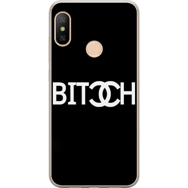 Xiaomi Redmi 6 Pro Läpinäkyvä kuori Bitch Chanel -inspiroima katumuoti Muoti Tekstimotiivi Trendi Ikoninen Tyyli Kaupunkisuunnittelu