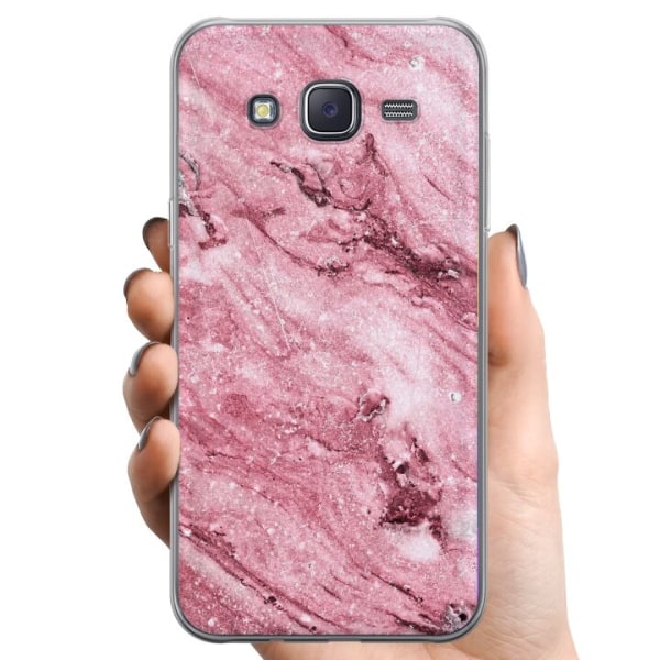 Samsung Galaxy J5 TPU Mobildeksel Glitrer Marmor