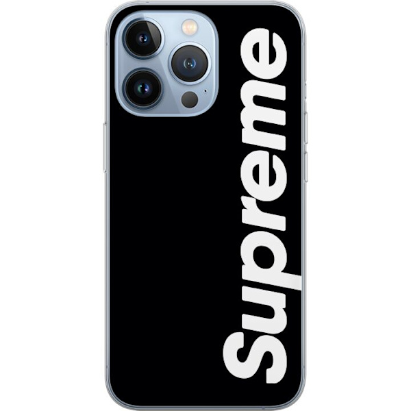 Apple iPhone 13 Pro Läpinäkyvä kuori Supreme Musta Valkoinen Streetwear Suunnittelu Klassinen Muoti-ikoni Trendi Urbani Tyyli Graafinen Motiivi Suo