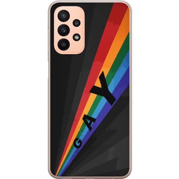 Kompatibelt Mobildeksel til Samsung Galaxy A23 5G Gay regnbåge svart