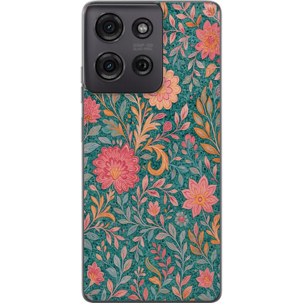 Motorola Moto G75 Gjennomsiktig deksel Floral Dream