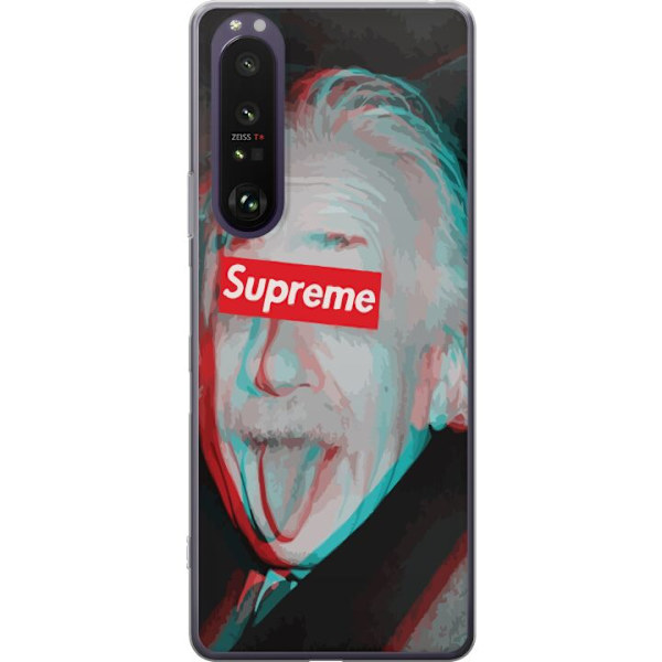 Sony Xperia 1 III Läpinäkyvä kuori Supreme Albert Einstein 3D Motiivi Katumuoti Suunnittelu Suosittu Tiede Ikoni Kaupunkitaide