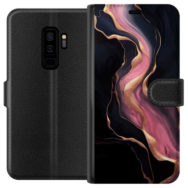 Kompatibel Tegnebogsetui til Samsung Galaxy S9+ Marmor Mønster Luksus Design Natur