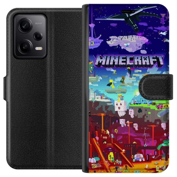 Kompatibelt Lommeboketui til Xiaomi Redmi Note 12 Pro Minecraft