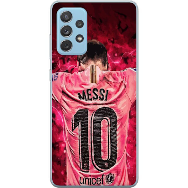 Samsung Galaxy A52 5G Läpinäkyvä kuori Messi Jalkapallo Barcelona Argentiina Motivoiva Legendaarinen Pelaaja FC Barcelona Numero 10 Urheilu Jalkapa
