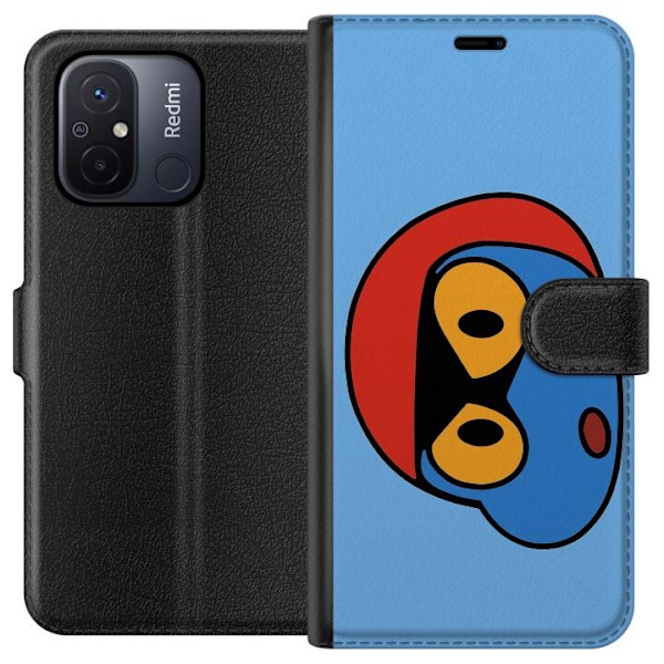 Xiaomi Redmi 12C Lompakkokotelo Bold Bot Head