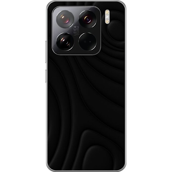 Xiaomi 15 Pro Gennemsigtig cover Sorte Bølger